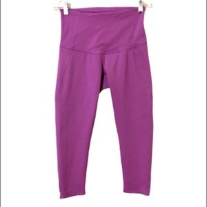 Zella Cropped Leggings - Purple - Size Extra Small